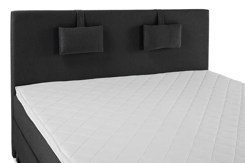 Sänkypaketti Olivia 180x200 Sileä Sängynpääty Musta - Vaahto Niskatyyny Pieni - Huonekalut - Sänky - Jenkkisängyt