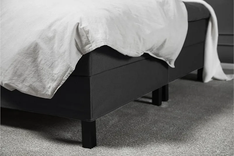 Sänkypaketti Olivia 180x200 Sileä Sängynpääty Musta - Vaahto Niskatyyny Pieni - Huonekalut - Sänky - Jenkkisängyt