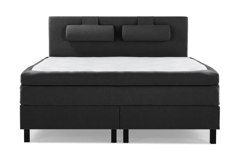 Sänkypaketti Olivia 180x200 Sileä Sängynpääty Musta - Polyeetteri Niskatyyny Suuri - Huonekalut - Sänky - Jenkkisängyt