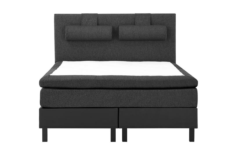 Sänkypaketti Olivia 180x200 Sileä Sängynpääty Musta/Harmaa/PU - Memory Niskatyyny Suuri - Huonekalut - Sänky - Jenkkisängyt