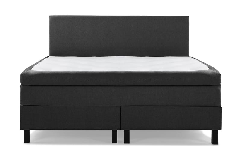 Sänkypaketti Olivia 180x200 Sileä Sängynpääty Musta/Harmaa/PU - Musta/Harmaa/PU - Huonekalut - Sänky - Jenkkisängyt