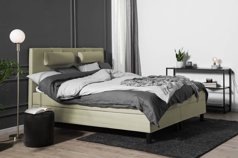 Sänkypaketti Olivia 180x200 Sileä Sängynpääty Vihreä - Memory - Huonekalut - Sänky - Jenkkisängyt