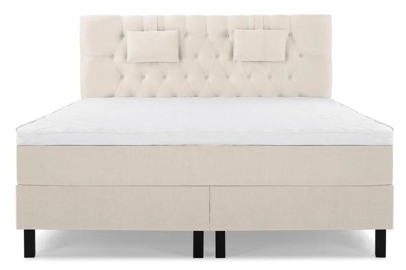 Sänkypaketti Olivia 180x200 Vaahto Diamant Sängynpääty - Beige - Huonekalut - Sänky - Jenkkisängyt
