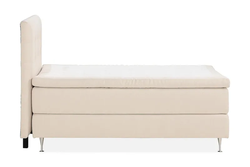 Sänkypaketti Oslo Lyx 120x200 cm Buklee Napillinen pääty - Vaaleabeige - Huonekalut - Sänky - Jenkkisängyt
