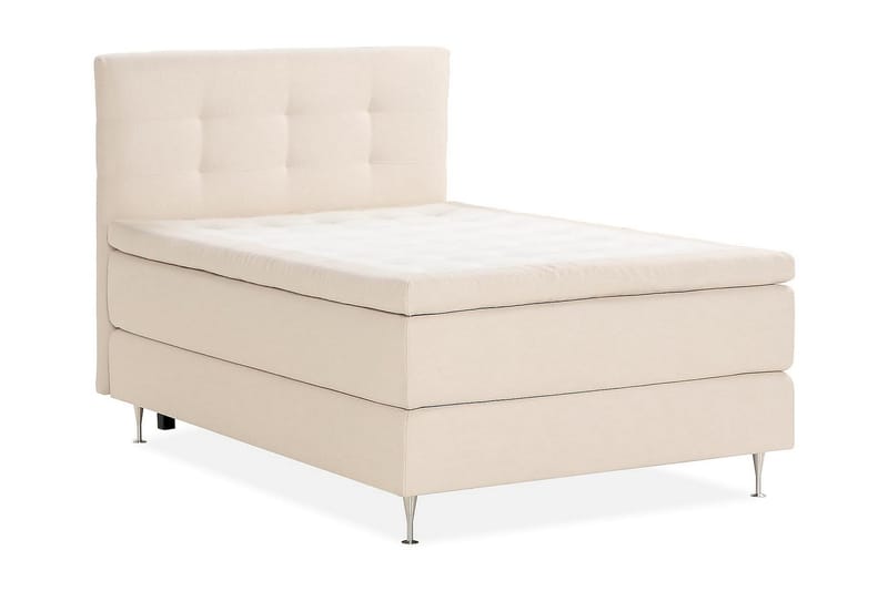Sänkypaketti Oslo Lyx 120x200 cm Buklee Napillinen pääty - Vaaleabeige - Huonekalut - Sänky - Jenkkisängyt