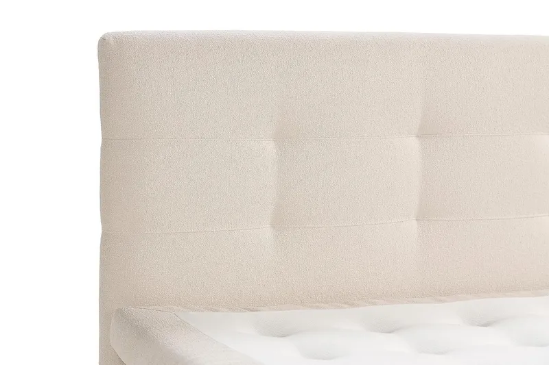 Sänkypaketti Oslo Lyx 120x200 cm Buklee Napillinen pääty - Vaaleabeige - Huonekalut - Sänky - Jenkkisängyt