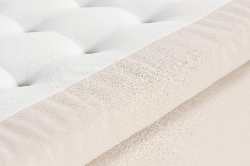 Sänkypaketti Oslo Lyx 120x200 cm Buklee Topattu pääty - Vaaleabeige - Huonekalut - Sänky - Jenkkisängyt