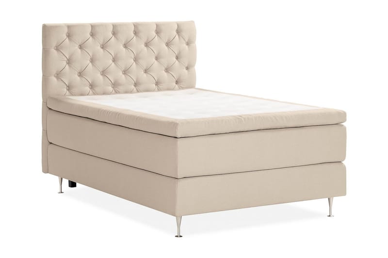 Sänkypaketti Oslo Lyx 140x200 cm Buklee Topattu pääty - Beige - Huonekalut - Sänky - Jenkkisängyt