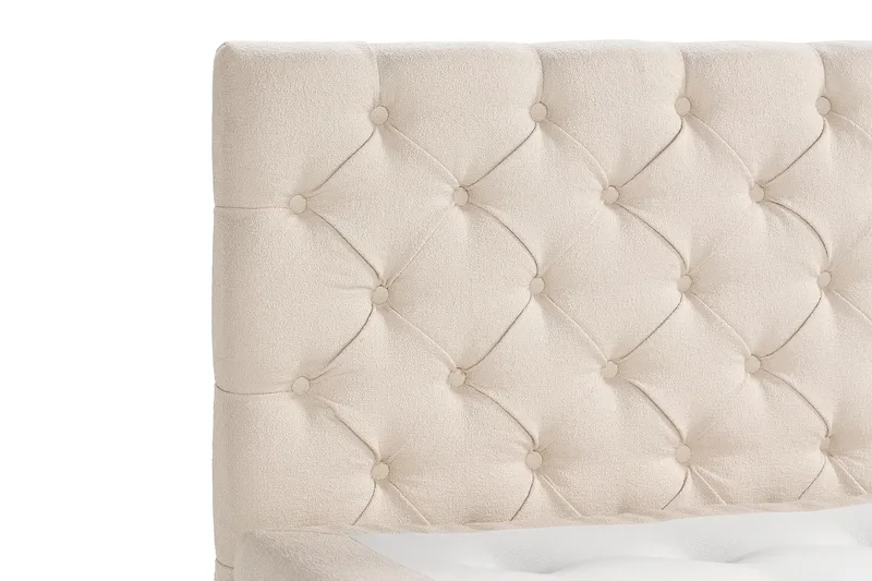 Sänkypaketti Oslo Lyx 140x200 cm Buklee Topattu pääty - Vaaleabeige - Huonekalut - Sänky - Jenkkisängyt