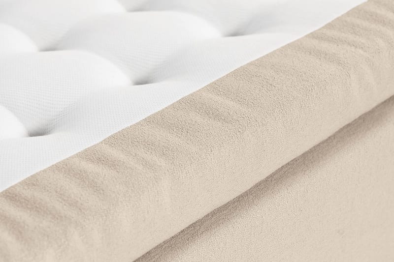 Sänkypaketti Oslo Lyx 140x200 cm Buklee Topattu pääty - Beige - Huonekalut - Sänky - Jenkkisängyt