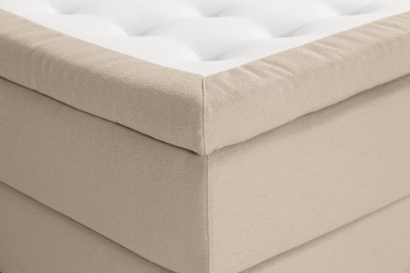 Sänkypaketti Oslo Lyx 140x200 cm Buklee Topattu pääty - Beige - Huonekalut - Sänky - Jenkkisängyt
