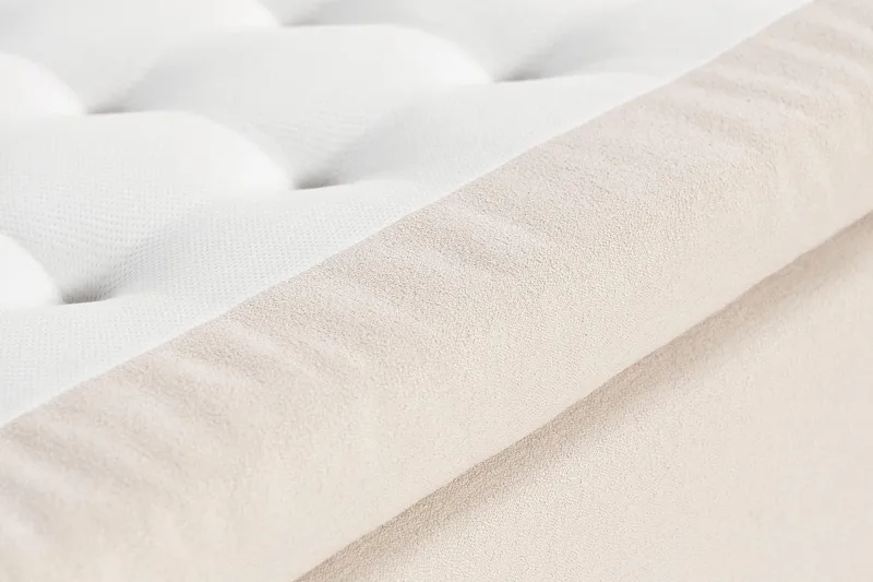 Sänkypaketti Oslo Lyx 140x200 cm Buklee Topattu pääty - Vaaleabeige - Huonekalut - Sänky - Jenkkisängyt