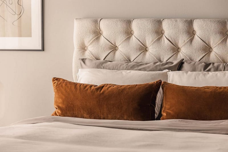 Sänkypaketti Oslo Lyx 140x200 cm Buklee - Vaaleabeige - Huonekalut - Sänky - Jenkkisängyt