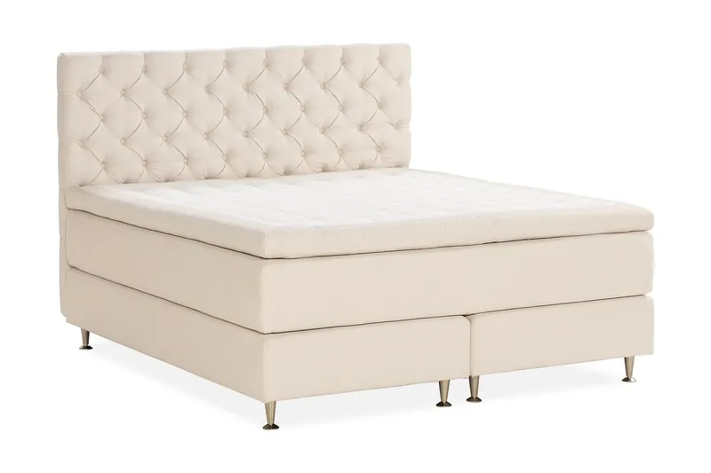 Sänkypaketti Oslo Lyx 160x200 cm Buklee - Vaaleabeige - Huonekalut - Sänky - Jenkkisängyt