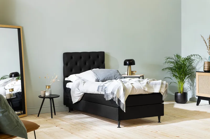 Sänkypaketti Rebeca 90x200 cm - Musta - Huonekalut - Sänky - Jenkkisängyt