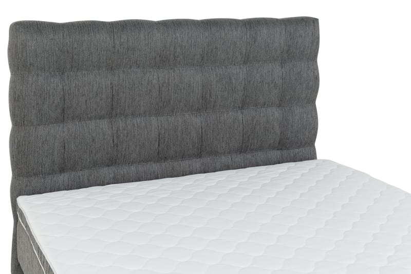 Sänkypaketti Romance Lyx 120x200 Keinonahka/kangas - Musta/Kangas Tammi kulmikas - Huonekalut - Sänky - Jenkkisängyt