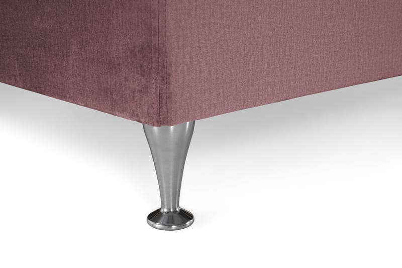 Sänkypaketti Torsö 160x200 - Roosa Sametti/Matala Hopea - Huonekalut - Sänky - Parisänky