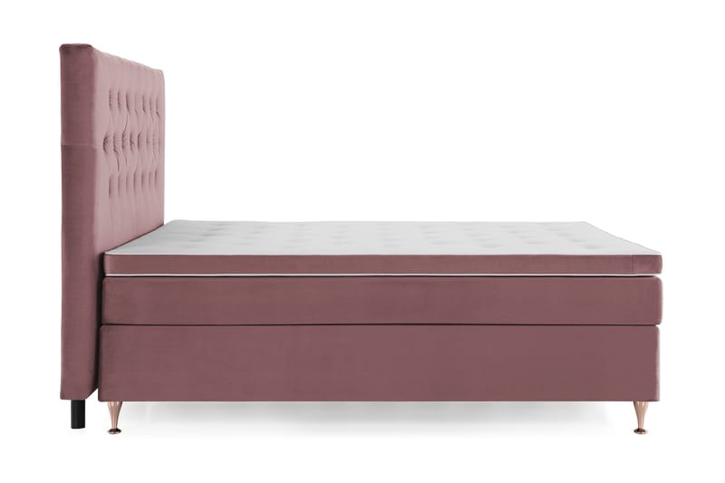 Sänkypaketti Torsö 160x200 - Roosa Sametti/Matala Rosé - Huonekalut - Sänky - Jenkkisängyt