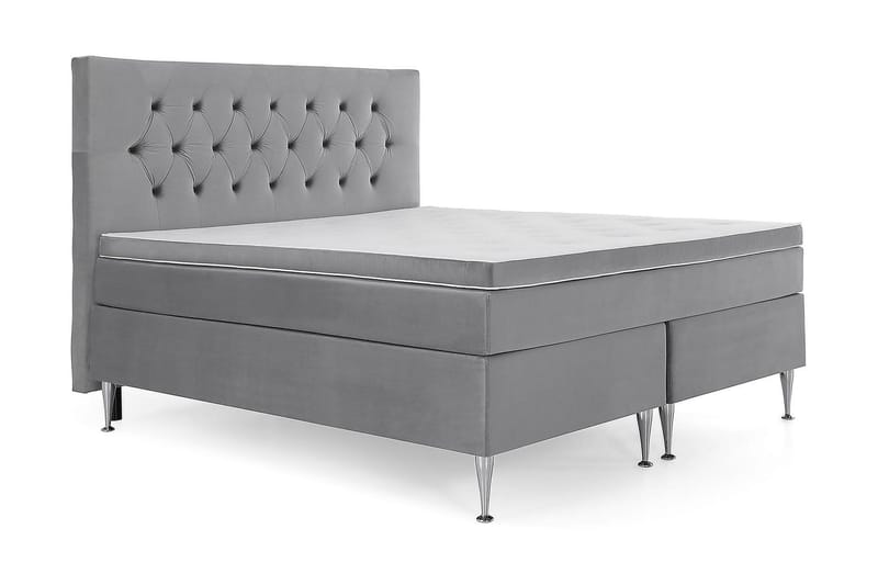 Sänkypaketti Torsö 160x200 - V.harm Sametti/Korkea Hopea - Huonekalut - Sänky - Parisänky