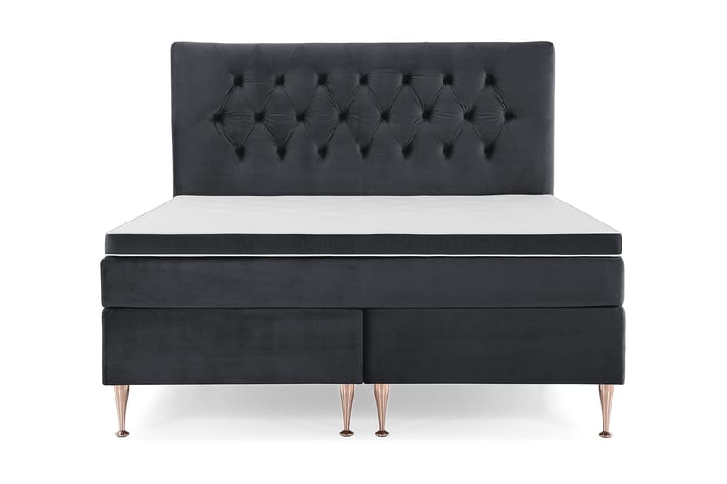 Sänkypaketti Torsö 180x200 - Musta Sametti/Korkea Rosé - Huonekalut - Sänky - Jenkkisängyt