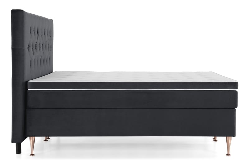 Sänkypaketti Torsö 180x200 - Musta Sametti/Korkea Rosé - Huonekalut - Sänky - Jenkkisängyt