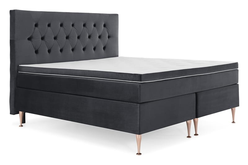 Sänkypaketti Torsö 180x200 - Musta Sametti/Korkea Rosé - Huonekalut - Sänky - Jenkkisängyt