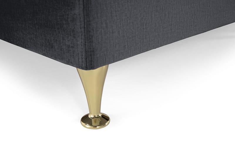 Sänkypaketti Torsö 180x200 - Musta Sametti/Matala Kulta - Huonekalut - Sänky - Jenkkisängyt