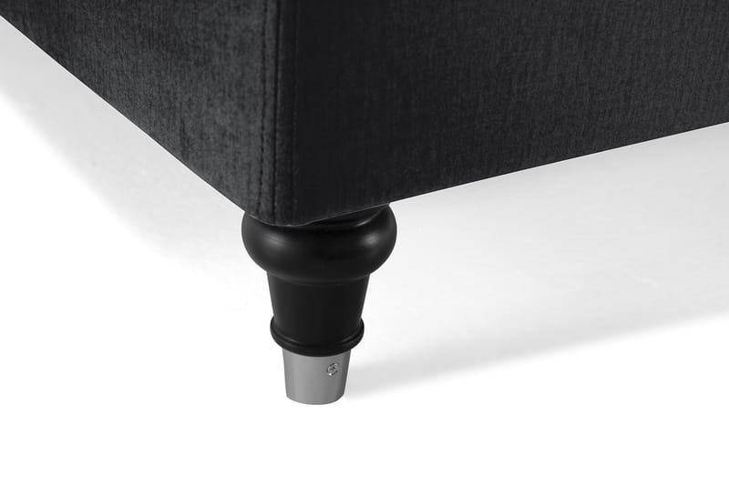 Sänkypaketti Torsö 180x200 - Musta Sametti/Sorvattu - Huonekalut - Sänky - Jenkkisängyt