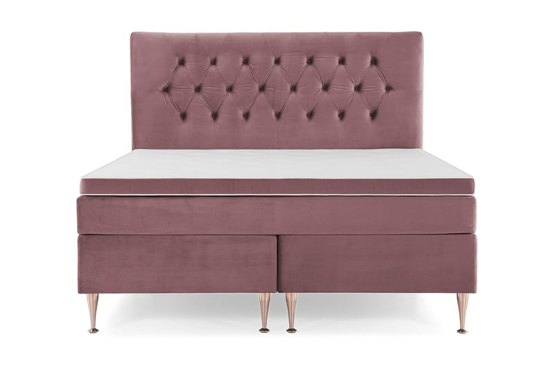 Sänkypaketti Torsö 180x200 - Roosa Sametti/Korkea Rosé - Huonekalut - Sänky - Jenkkisängyt