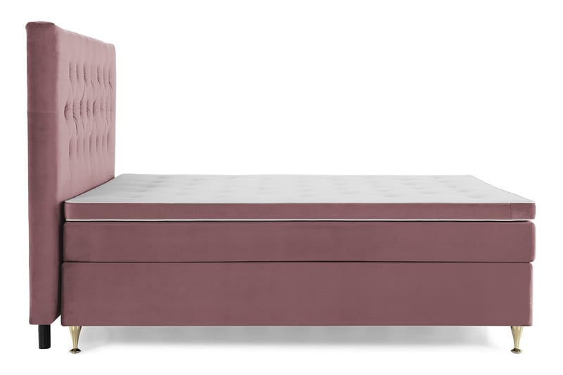 Sänkypaketti Torsö 180x200 - Roosa Sametti/Matala Kulta - Huonekalut - Sänky - Parisänky