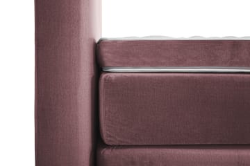 Sänkypaketti Torsö 180x200 - Roosa Sametti/Matala musta - Huonekalut - Sänky - Jenkkisängyt