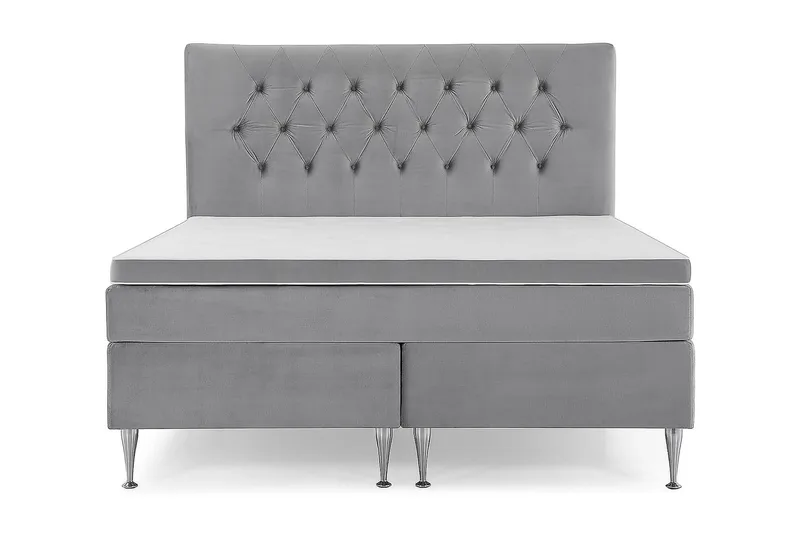 Sänkypaketti Torsö 180x200 - V.harm Sametti/Korkea Hopea - Huonekalut - Sänky - Parisänky