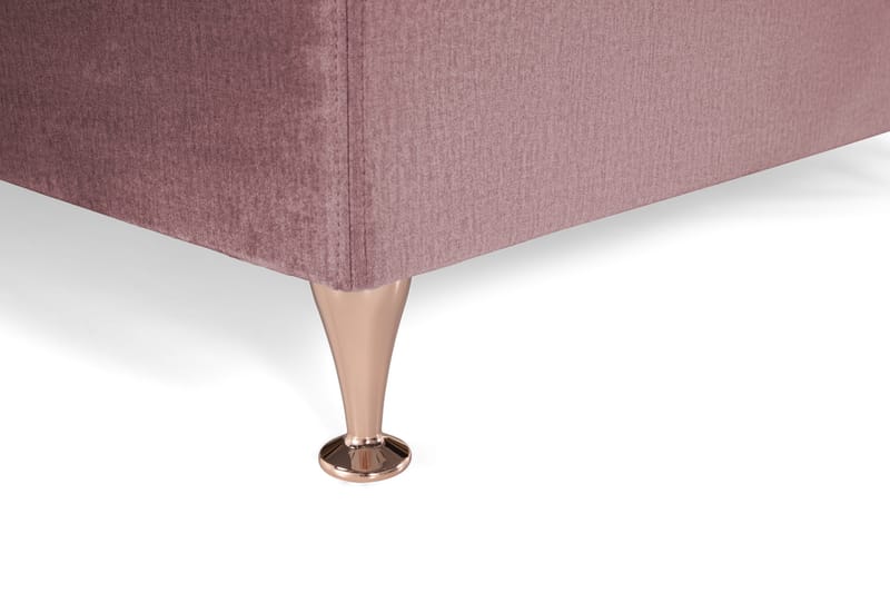 Sänkypaketti Torsö 210x210 - Roosa Sametti/Korkea Kulta - Huonekalut - Sänky - Jenkkisängyt