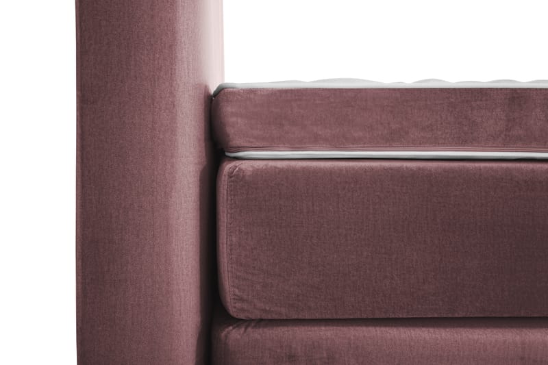 Sänkypaketti Torsö 210x210 - Roosa Sametti/Korkea Rosé - Huonekalut - Sänky - Jenkkisängyt