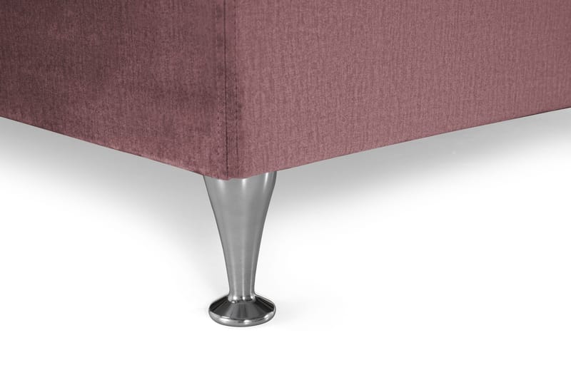 Sänkypaketti Torsö 210x210 - Roosa Sametti/Matala Hopea - Huonekalut - Sänky - Jenkkisängyt