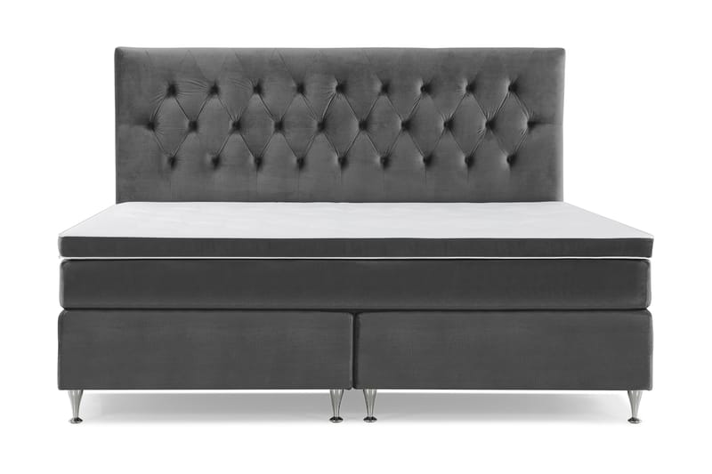 Sänkypaketti Torsö 210x210 - T.harm Sametti/Matala Hopea - Huonekalut - Sänky - Parisänky