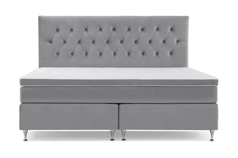 Sänkypaketti Torsö 210x210 - V.harm Sametti/Matala Hopea - Huonekalut - Sänky - Parisänky