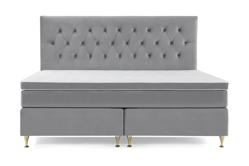 Sänkypaketti Torsö 210x210 - V.harm Sametti/Matala Kulta - Huonekalut - Sänky - Jenkkisängyt