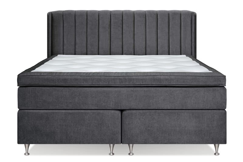 Sänkypaketti Paraiso 180x200 Line Sängynpääty Kiinteä/Medium - Tummanharmaa - Huonekalut - Sänky - Jenkkisängyt