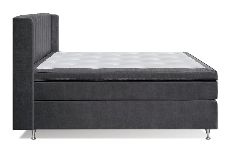 Sänkypaketti Paraiso 180x200 Line Sängynpääty Kiinteä/Medium - Tummanharmaa - Huonekalut - Sänky - Jenkkisängyt
