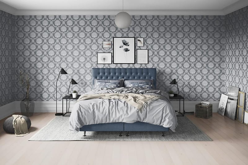 Sänkypaketti Paraiso 180x200 cm Kiinteä - Tummansininen - Huonekalut - Sänky - Jenkkisängyt