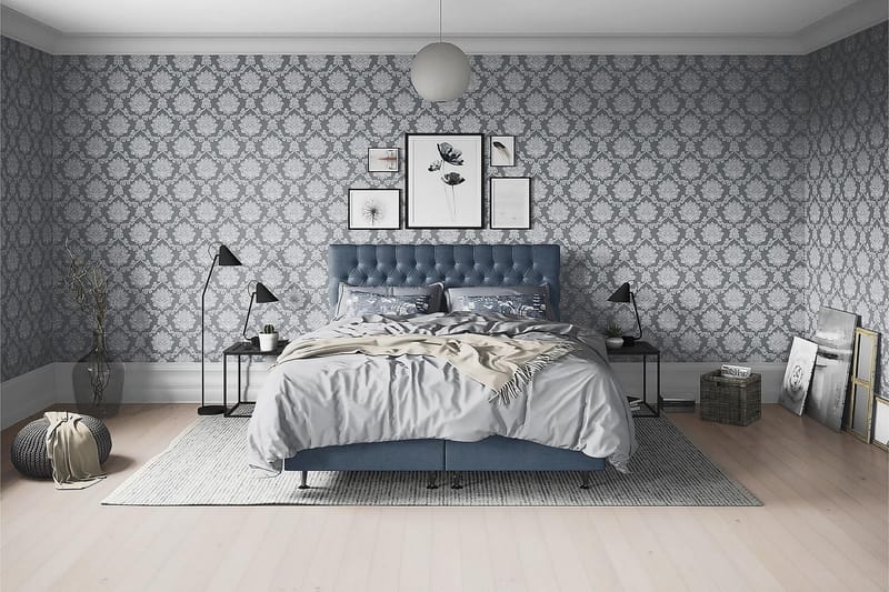 Sänkypaketti Paraiso 140x200 cm Kiinteä - Tummansininen - Huonekalut - Sänky - Sänkypaketti