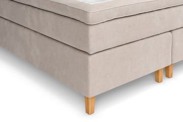 Jenkkisänky Celine 160x200 cm Sametti - Beige - Huonekalut - Sänky - Jenkkisängyt