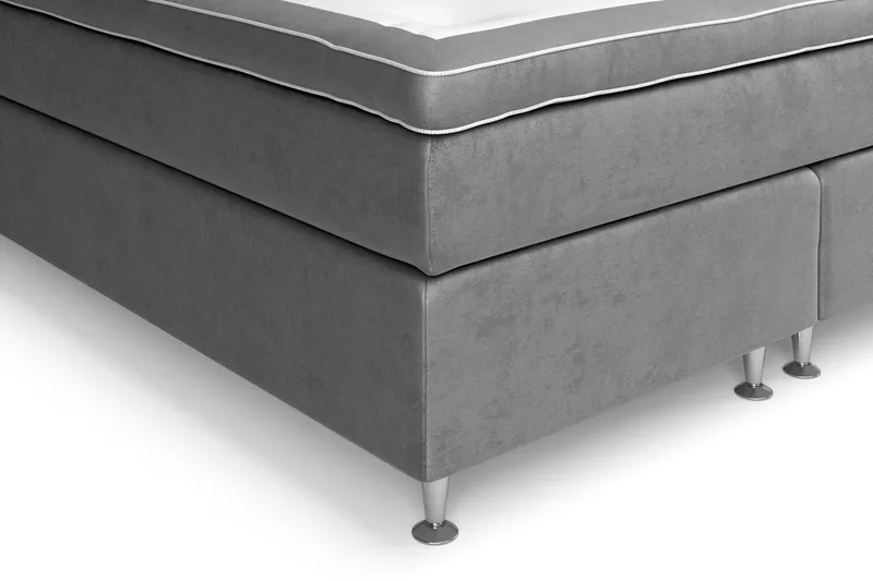 Jenkkisänky Celine 180x200 cm Sametti - Harmaa - Huonekalut - Sänky - Jenkkisängyt