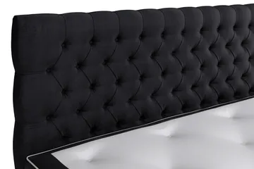 Jenkkisänky Celine 180x200 cm Sametti - Musta - Huonekalut - Sänky - Jenkkisängyt