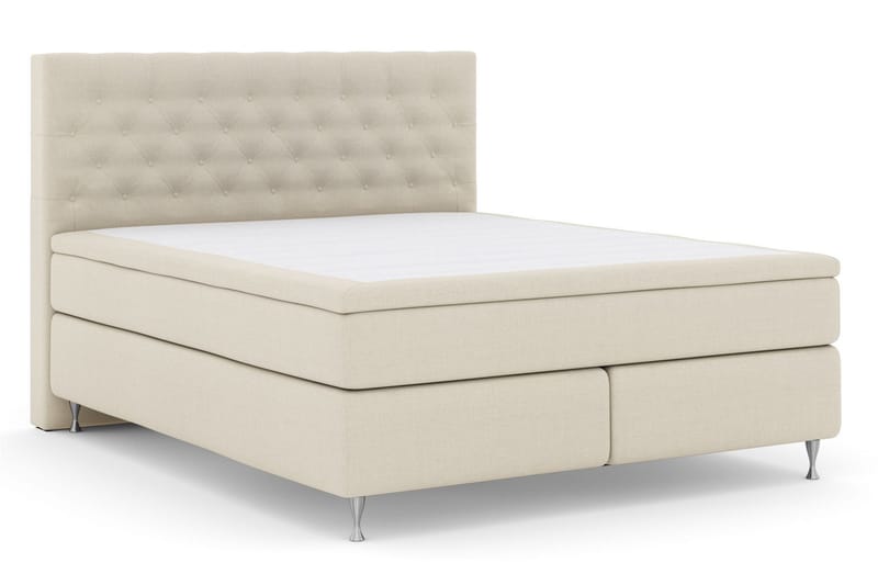 Jenkkisänky Choice No 6 180x200 Kova/Medium Watergel - Beige/Hopea - Huonekalut - Sänky - Jenkkisängyt