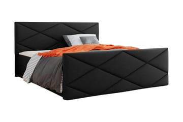 Jenkkisänky Dihel 140x200 cm sängynpäädyllä