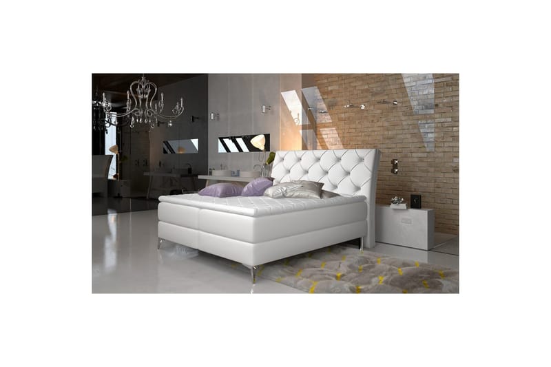 Jenkkisänky Eltap Adel - 140x200 cm, Soft 17, Valkoinen - Huonekalut - Sänky - Sängyt säilytystilalla