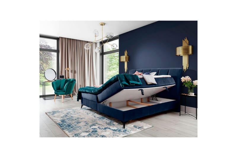 Jenkkisänky Eltap Aderito - 160x200 cm, Kronos 09, Kronos 09 Pasy 2, Tummansininen - Huonekalut - Sänky - Jenkkisängyt