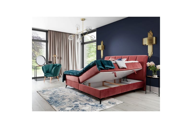 Jenkkisänky Eltap Aderito - 160x200 cm, Kronos 29, Kronos 29 Pasy 2, Vaaleanpunainen - Huonekalut - Sänky - Jenkkisängyt